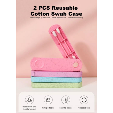 Bio Based set wattenstaafjes in roze