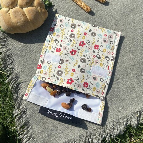 Keep Leaf lunchzakje met bloemen, Baggie large bloom