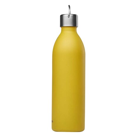 Gele rvs thermosfles 1 liter, Qwetch Active bottle Curry