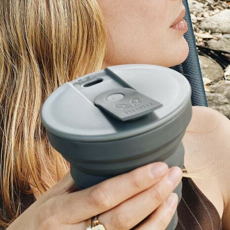 Hunu opvouwbare reisbeker met deksel - GreenPicnic