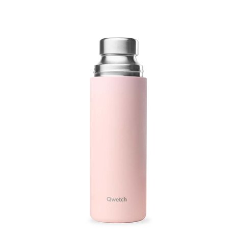 Roze thermosfles van Qwetch in zachtroze
