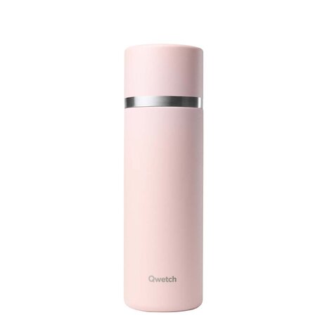 Qwetch Insulated thermo pink, dubbelwandige fles in roze