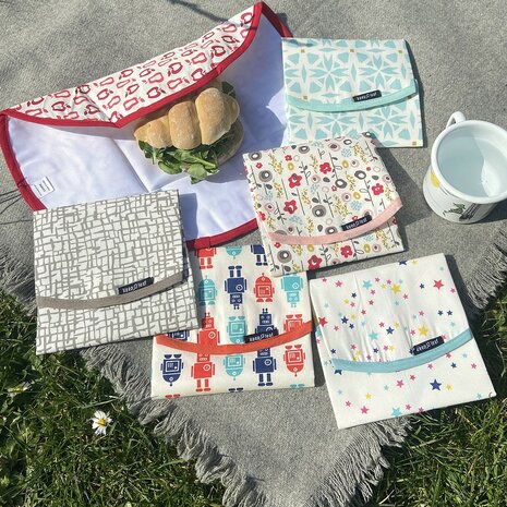 Keepleaf herbruikbare lunchwrap in diverse printjes Greenpicnic