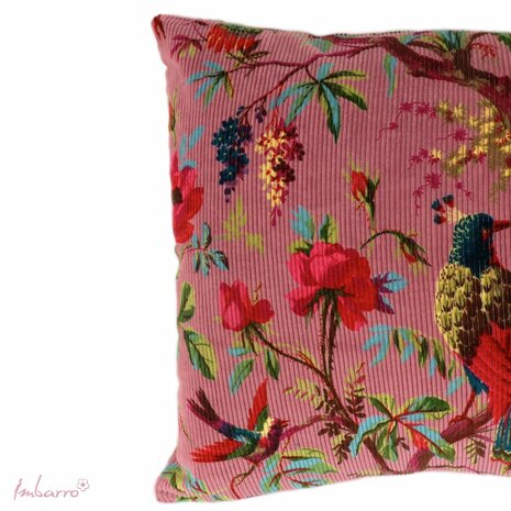 Imbarro Paradise Rib sierkussen roze
