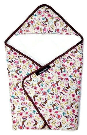 Keep Leaf baby blanket Birds Quilted organic cotton