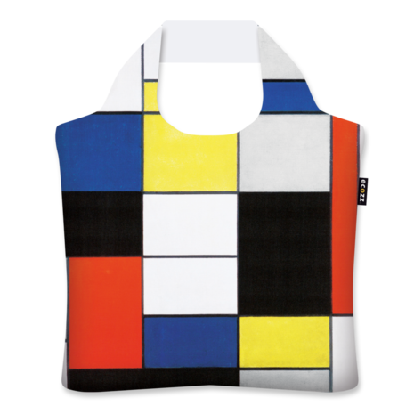 Ecozz opvouwbare shopper met Composition A van Mondriaan