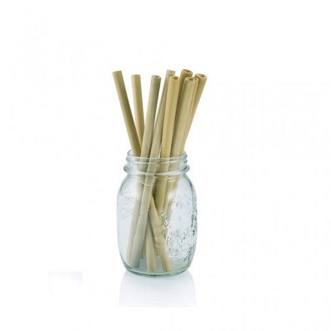 Bamboe rietjes in glas