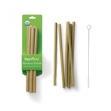 Bambu rietjes set van echt bamboe