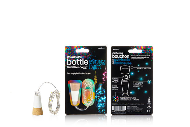 SuckUK String bottle light multi colour