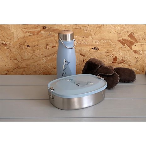 The zoo rvs lunchbox en thermosfles wolf