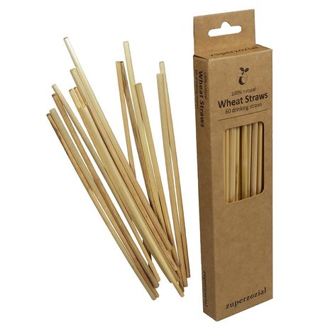 Zuperzozial Wheat Straws, bio drinkrietjes