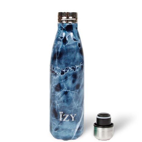 Izy bottle Marble Blue 500ml GreenPicnic