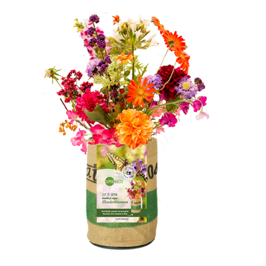Vlinderbloemen fair trade tuintje van Superwaste