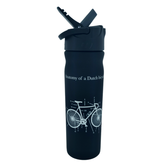 Retulp 500ml rvs drinkfles zwart bicycle