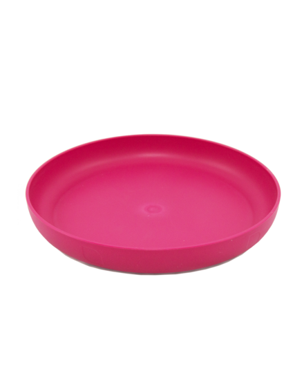 Ajaa teller pink, knalroze bord van duurzaam bioplastic verkrijgbaar bij GreenPicnic