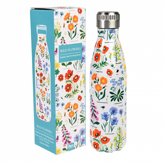 REX London RVS drinkfles Wild Fowers