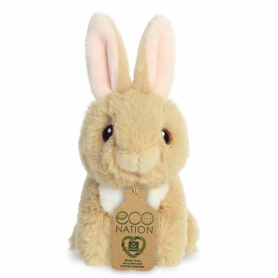Kleine Eco Nation dierenknuffel van gerecycled plastic Konijntje