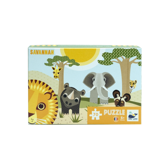 Coq en Pate Savannah puzzel gemaakt van gerecycled en FSC papier - GreenPicnic