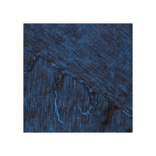 Sjaal met verhaal Fairtrade plaid in petrol donkerblauw