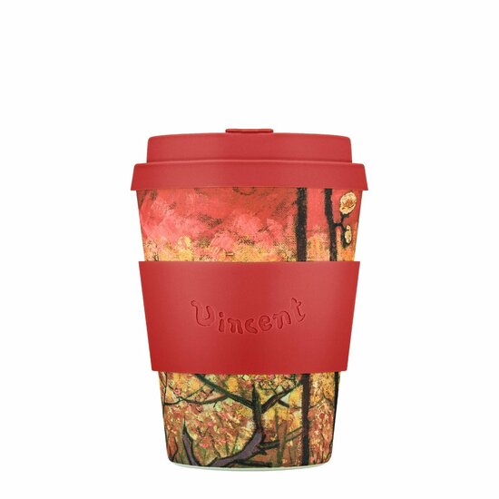 Verkooppunt Greenpicnic - Ecoffee Cup  met print van Van Gogh, PLA reisbeker Flowering Plum Orchard