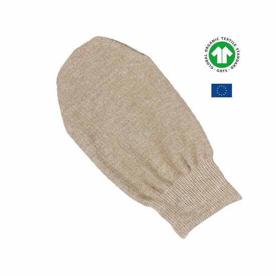 Anae biologisch katoenen scrubhandschoen Hammam