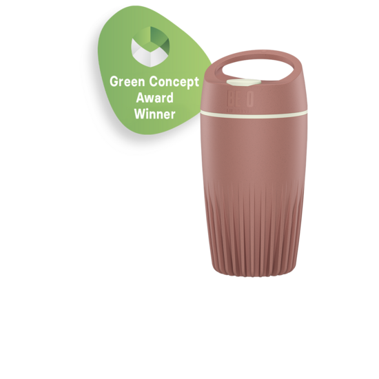 Be O Cup Pink Marantha, herbruikbare koffiebeker van gerecyclede olie