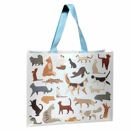 GreenPicnic - Shopper van gerecycled plastic met katten print