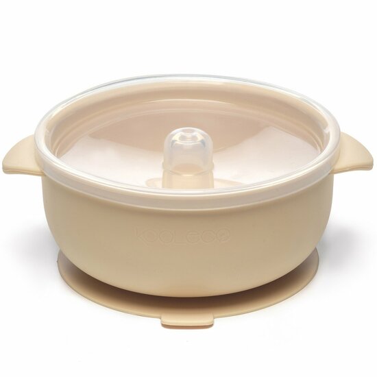 Kooleco Suction bowl, siliconen kinder bakje met deksel