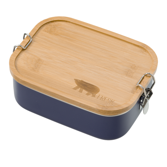 Polarbear lunchbox van Fresk, blauwe brooddoos van RVS - GreenPicnic