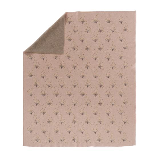 Fresk fijn gebreide wiegdeken met Dandelion print - GreenPicnic