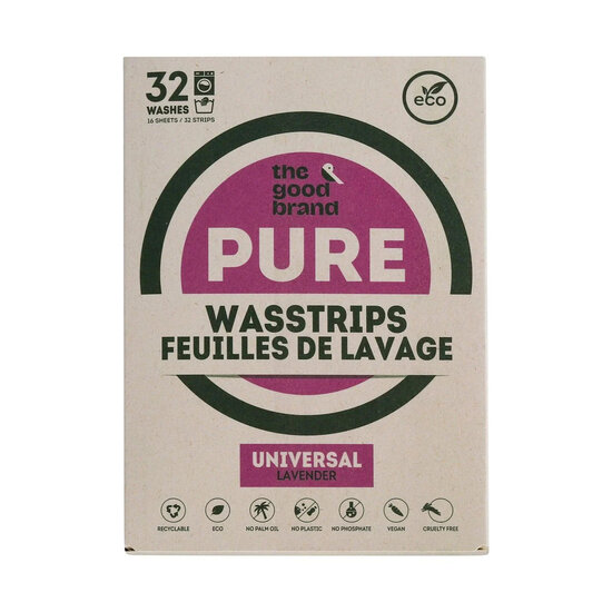 Eco was strips Lavender van The Good Brand, ecologisch wasmiddel bij GreenPicnic