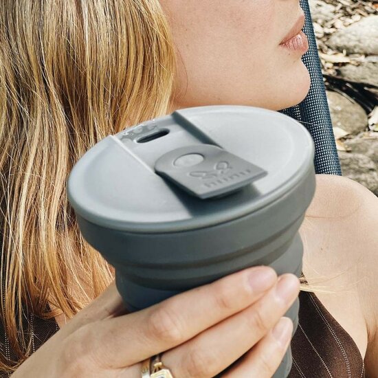 Hunu opvouwbare reisbeker met deksel - GreenPicnic