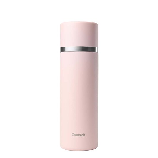 Qwetch Insulated thermo pink, dubbelwandige fles in roze