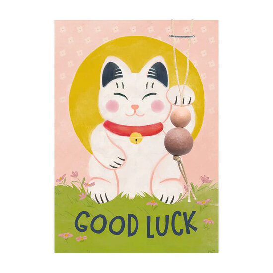 Blossombs Good Luck kaart met gelukspoppetje uit bloembolletjes