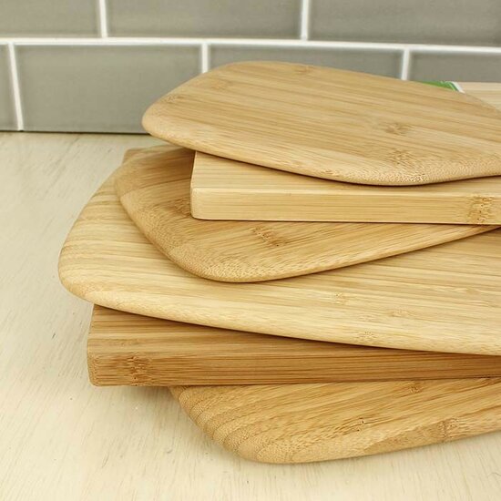 Bambu snijplank of serveerblad uit bamboo undercut series