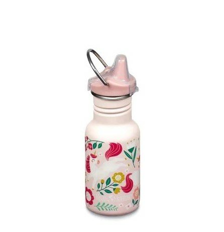 Kid Kanteen Classic Unicorn roze met Sippy Cap