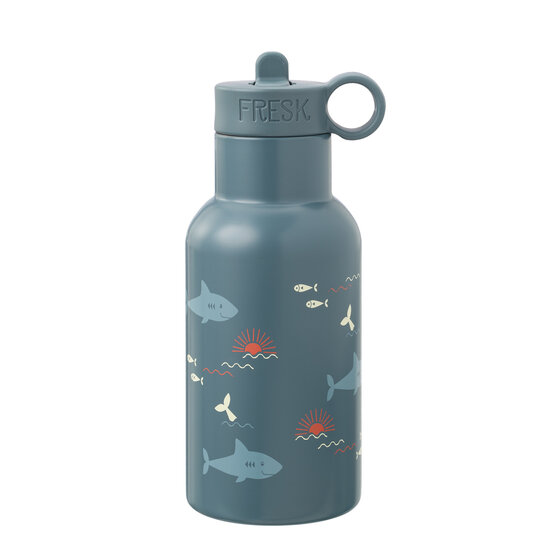 Fresk dubbelwandige RVS drinkfles met haaien print