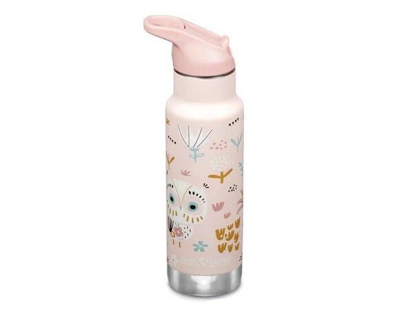 Klean Kanteen Kid Classic Owlet, RVS thermosfles met uiltjes print