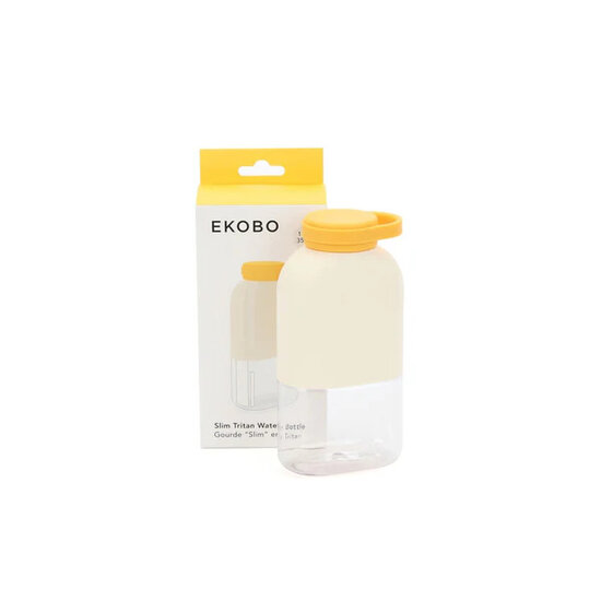 Klein Tritan waterflesje met gele dop van Ekobo