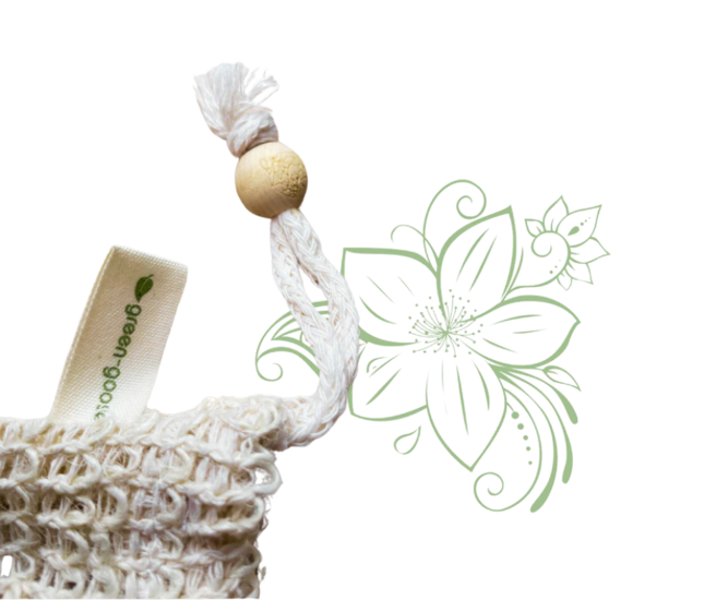 Detail natuurlijk zeepzakje