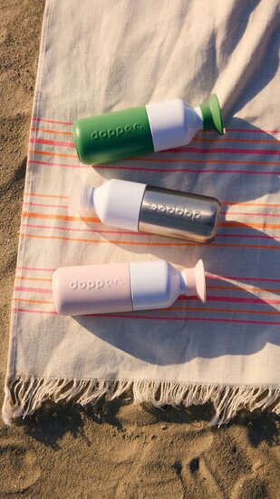 Dopper STeel 350ml in RVS, roze en groen