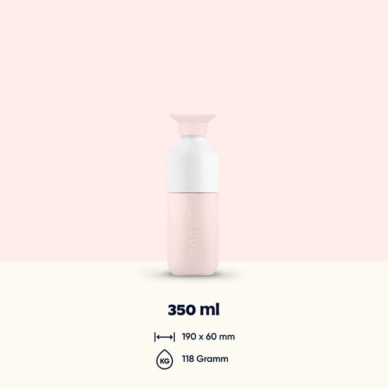 Zachtroze mini dopper drinkflesje