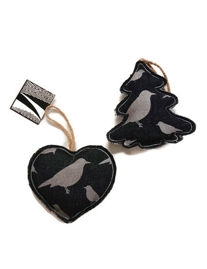 Fairtrade kerstboom hanger van denim