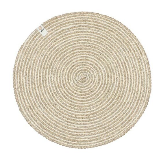 ReSpiin Jute Tablemat  Natural White- verkooppunt GreenPicnic