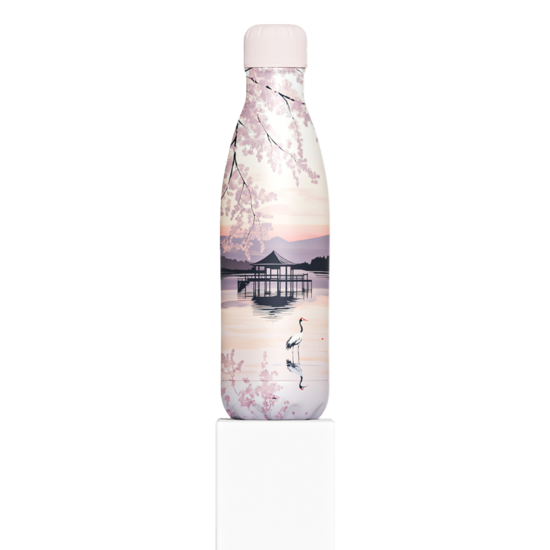 IZY Bottles Sunset Lake, RVS thermosfles in roze