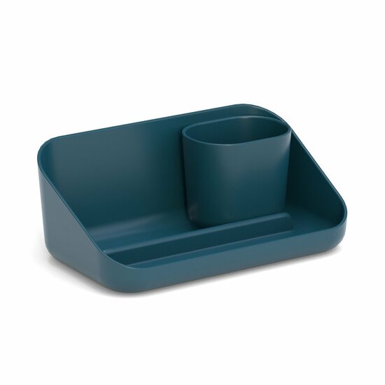 Ekobo organiser voor badkamer of bureau in het donker turquoise