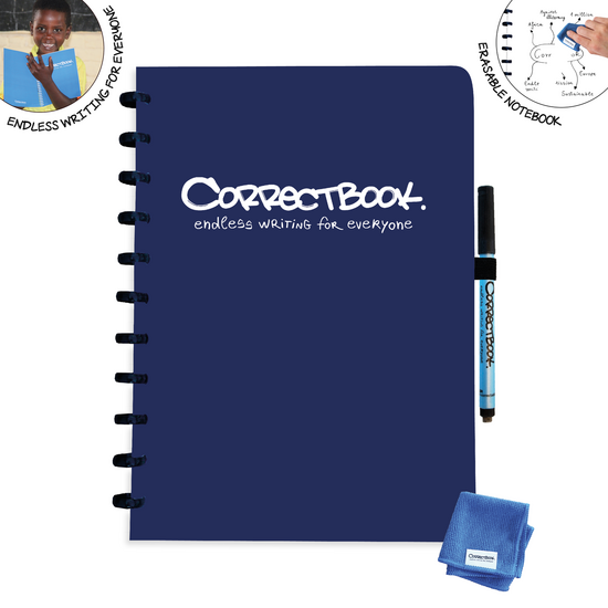 A4 Correctbook blanco in MIdnight Blue