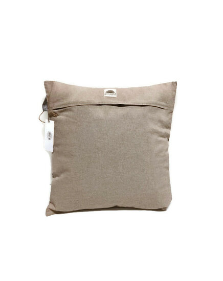 Achterkant Lavendel sierkussen met bloesem print