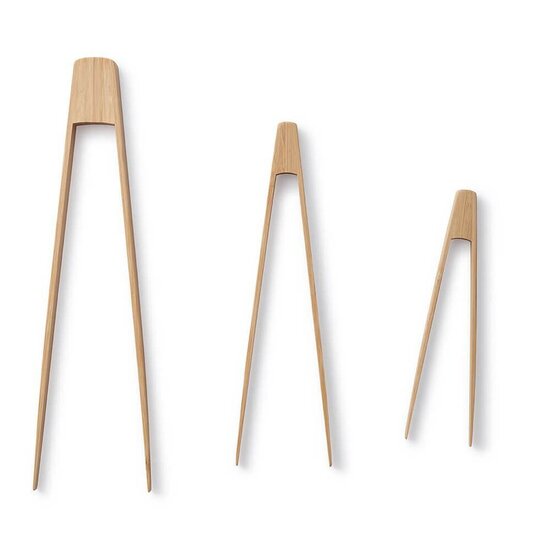 Bamboe houten keukentangen - Bambu Tongs in 3 maten