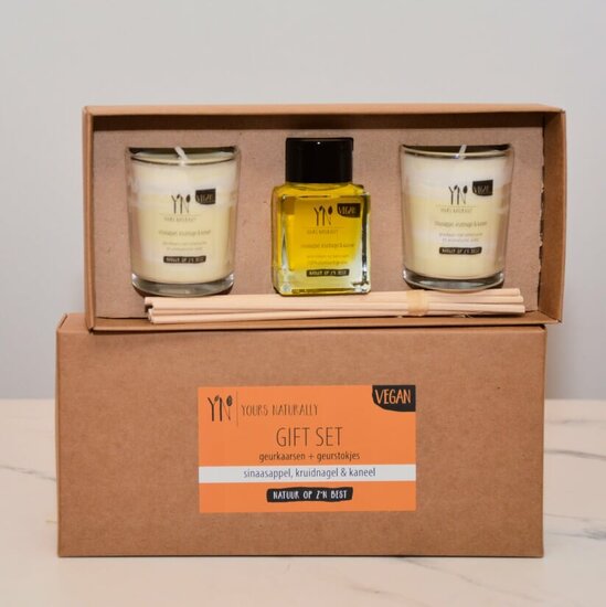 GreenPicnic - Gift set sinaasappel, kruidnagel en kaneel van Yours Naturally